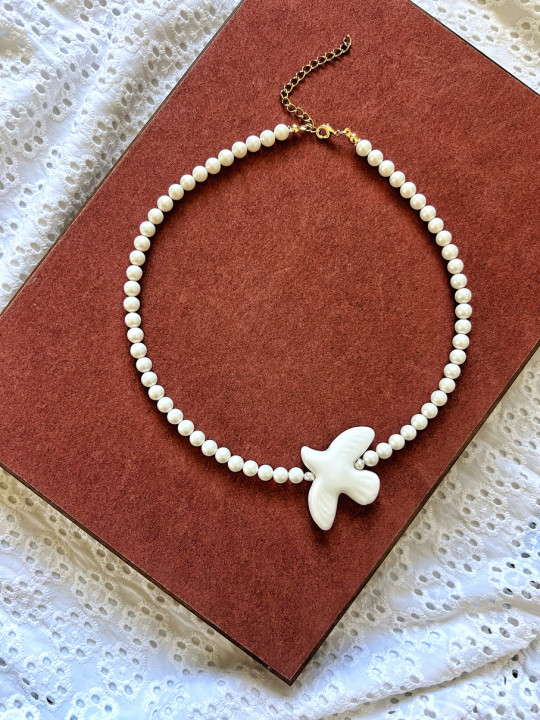BIRD PEARLS NECKLACE 