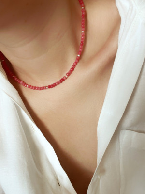ROSE & LITTLE PEARLS NECKLACE 