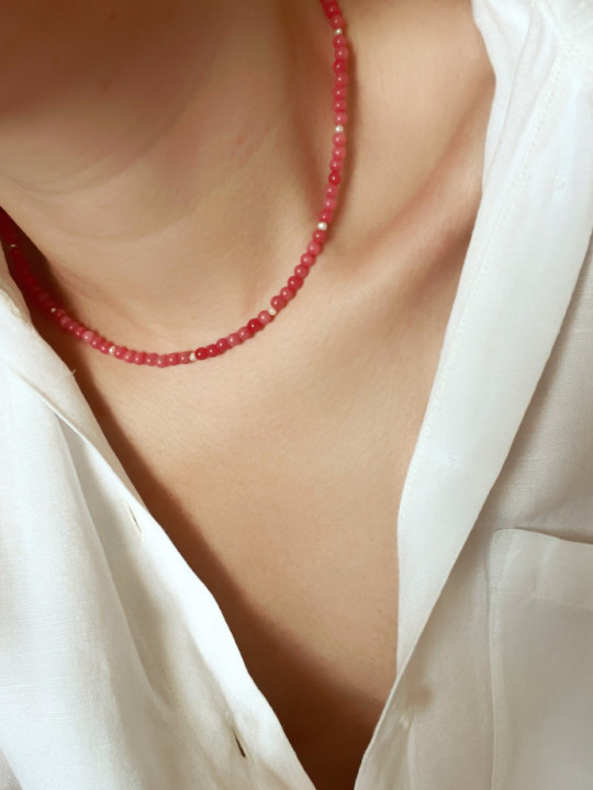 ROSE & LITTLE PEARLS NECKLACE ROSE & LITTLE PEARLS NECKLACE