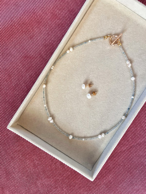 AQUAMARINE PEARL SET 